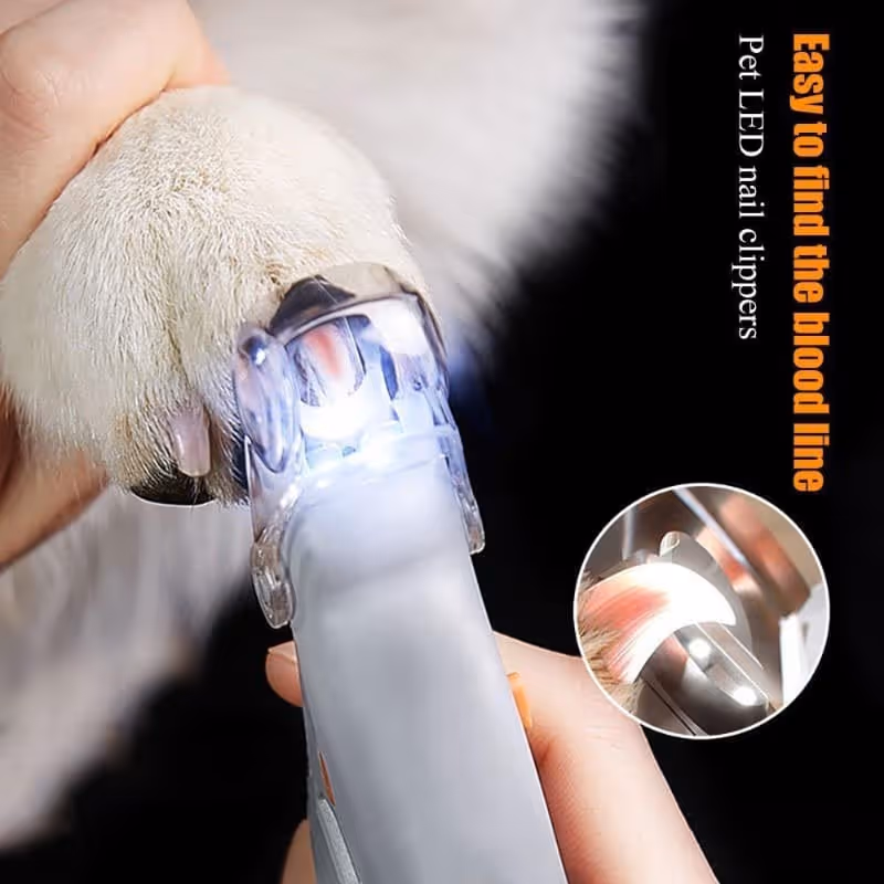 Customer lifestyle photo featuring LED Pet Nail Clipper