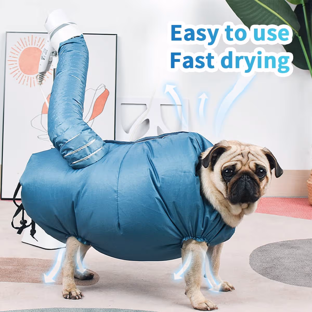 Customer lifestyle photo featuring Portable Quick Drying Pet Bag